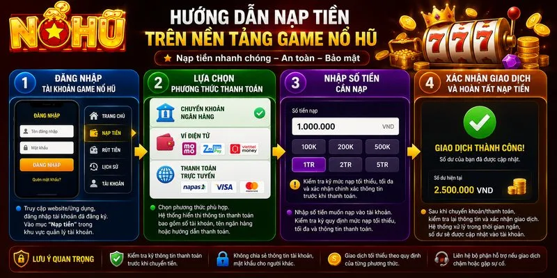 Nổ Hũ ✔️ Game Nổ Hũ Đổi Thưởng Uy Tín | ĐKý +6868k Hướng dẫn nạp tiền